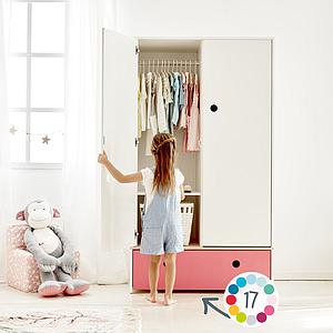 Armoire 2 portes hors façade tiroir COLORFLEX 