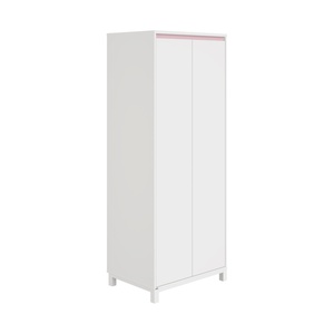 Armoire 2 portes OLLI Paidi blanc rose