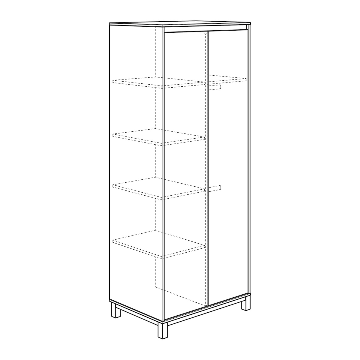 Armoire 2 portes OLLI Paidi blanc