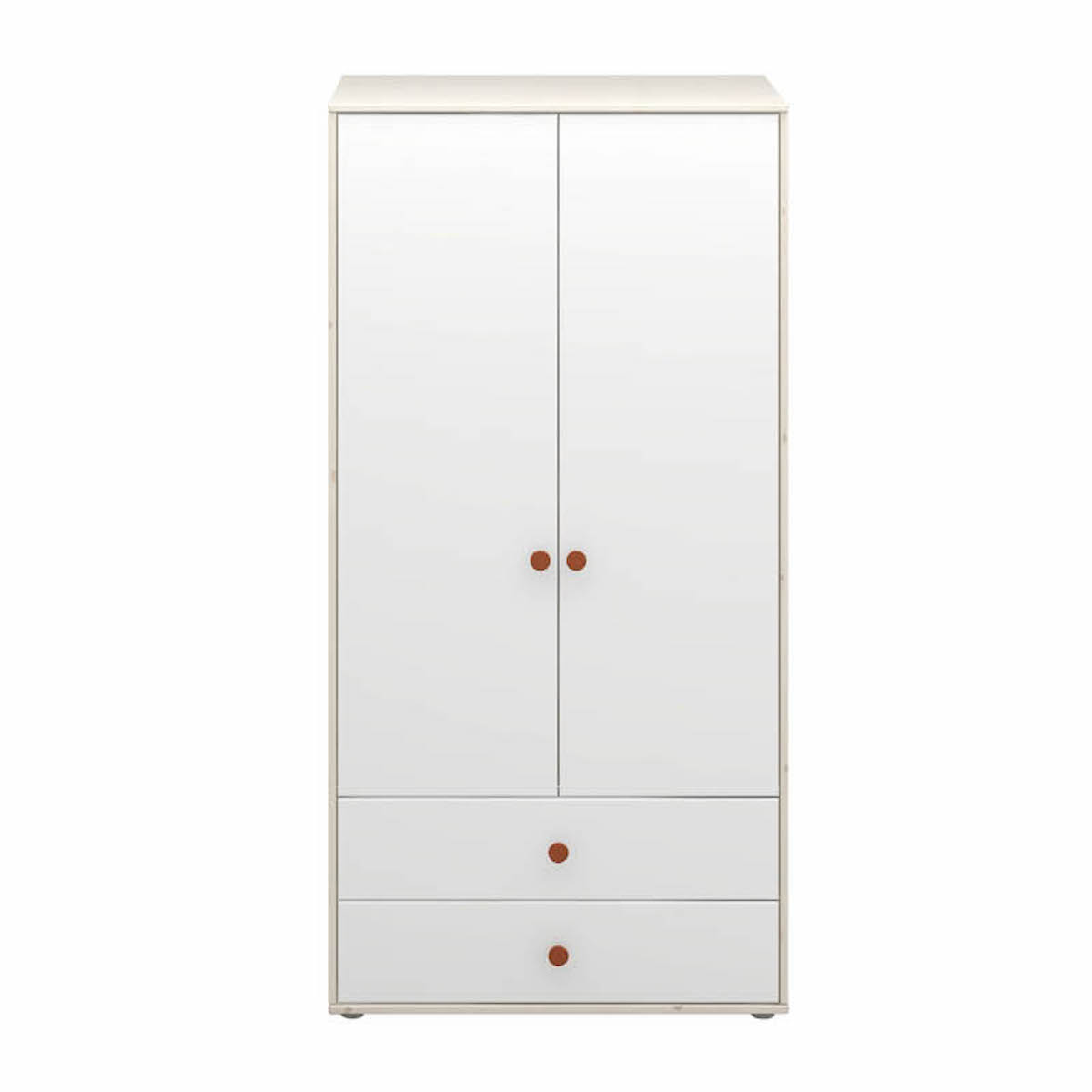 Armoire 2 portes-tiroirs CLASSIC Flexa blanchi-blanc-light blush