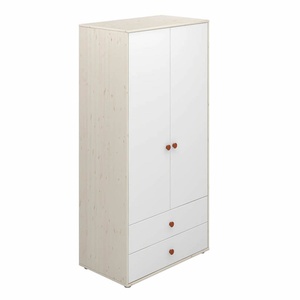 Armoire 2 portes-tiroirs CLASSIC Flexa blanchi-blanc-light blush