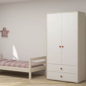 Armoire 2 portes-tiroirs CLASSIC Flexa blanchi-blanc-light blush
