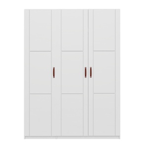 Armoire 3 portes étagères et penderie 150cm Lifetime blanc