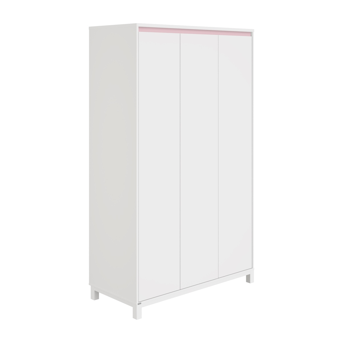 Armoire 3 portes OLLI Paidi blanc rose