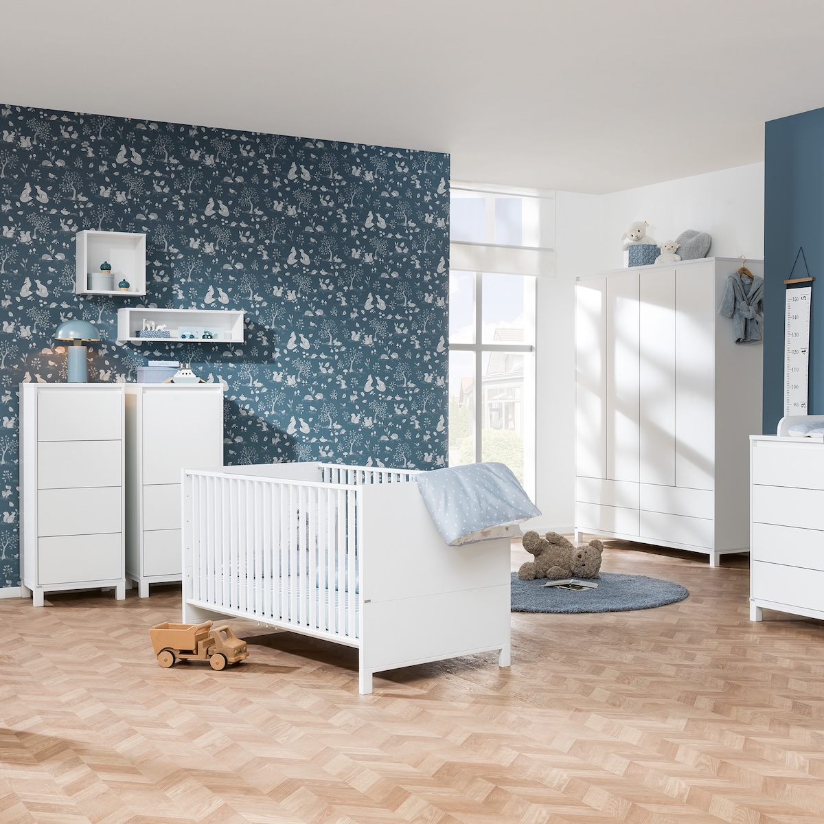 Armoire 4 portes 4 tiroirs OLLI Paidi blanc