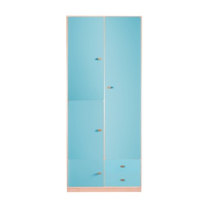 Armoire 93x218cm DESTYLE de Breuyn naturel blue