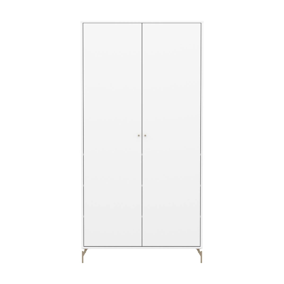 Armoire enfant 2 portes avec pied SAGA FLEXA blanc oat