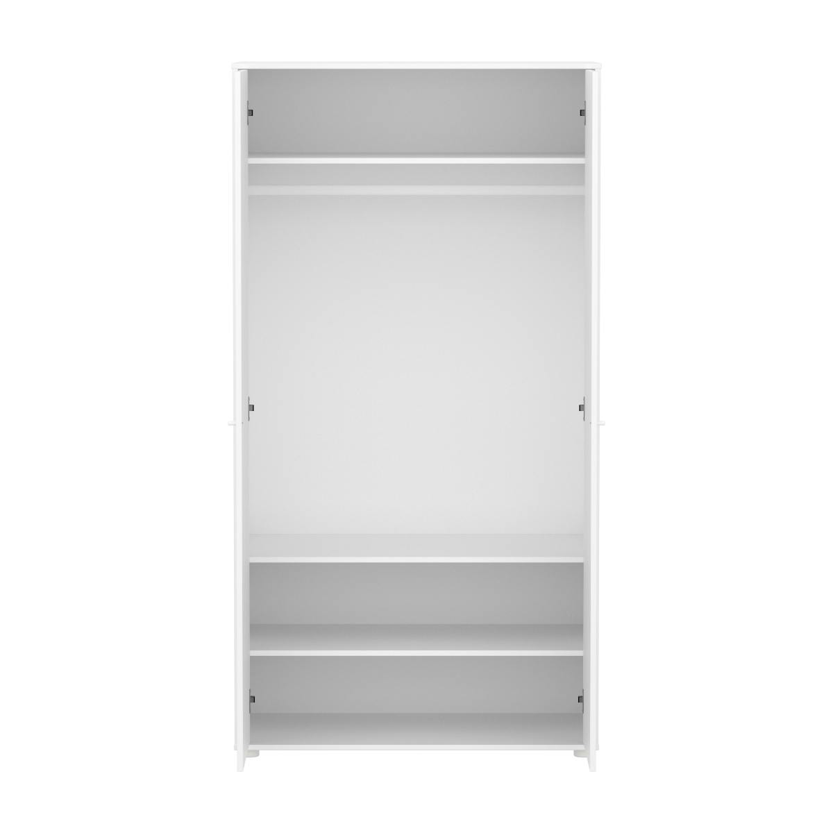 Armoire enfant 2 portes avec pied SAGA FLEXA blanc oat