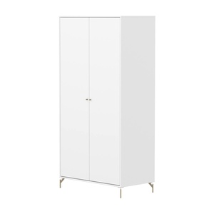 Armoire enfant 2 portes avec pied SAGA FLEXA blanc oat