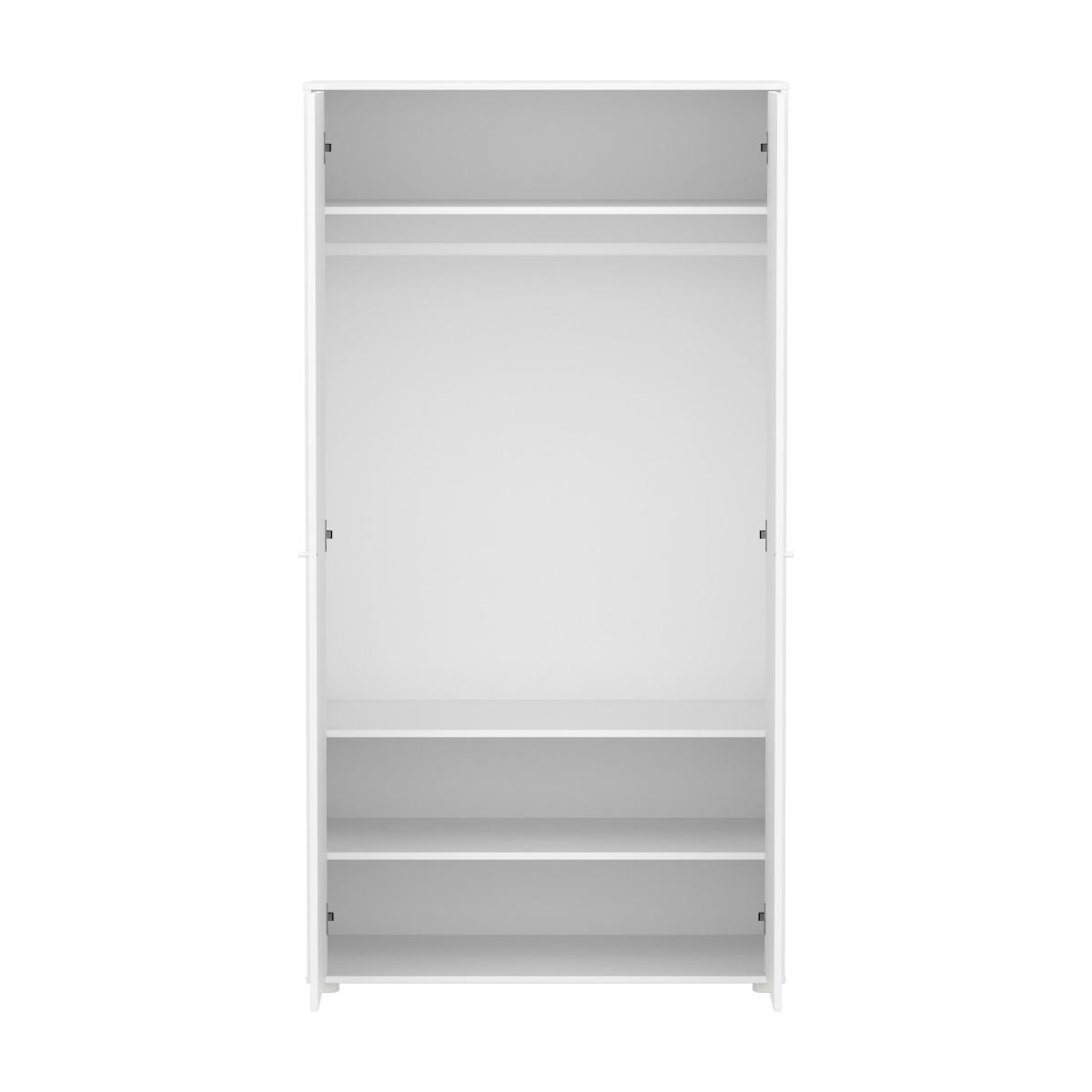 Armoire enfant 2 portes rainures SAGA FLEXA blanc oat