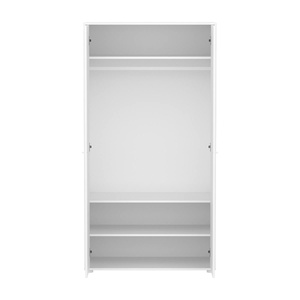 Armoire enfant 2 portes rainures SAGA FLEXA blanc oat