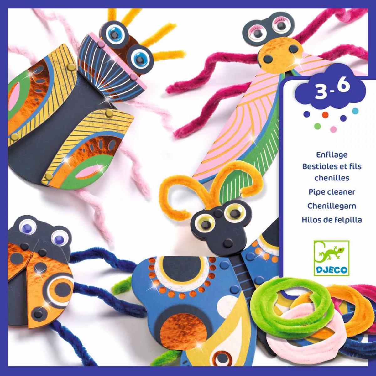 Atelier bricolage Bestioles en fils chenille Djeco