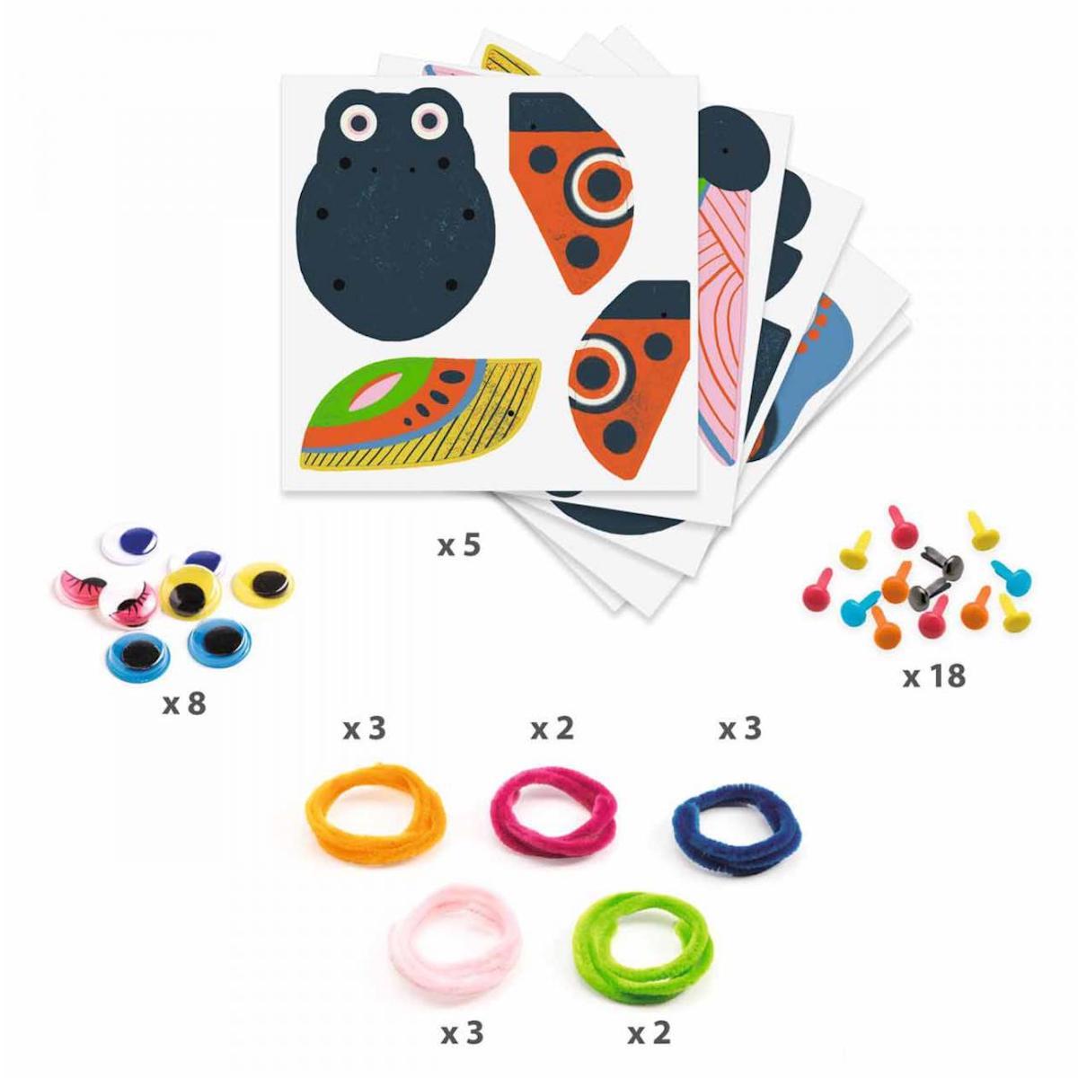 Atelier bricolage Bestioles en fils chenille Djeco