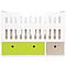 Babybett mitwachsend 70x140cm COLORFLEX lime-warm grey
