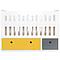Babybett mitwachsend 70x140cm COLORFLEX nectar yellow-space grey