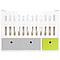 Babybett mitwachsend 70x140cm COLORFLEX pearl grey-lime