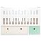 Babybett mitwachsend 70x140cm COLORFLEX white wash-mint