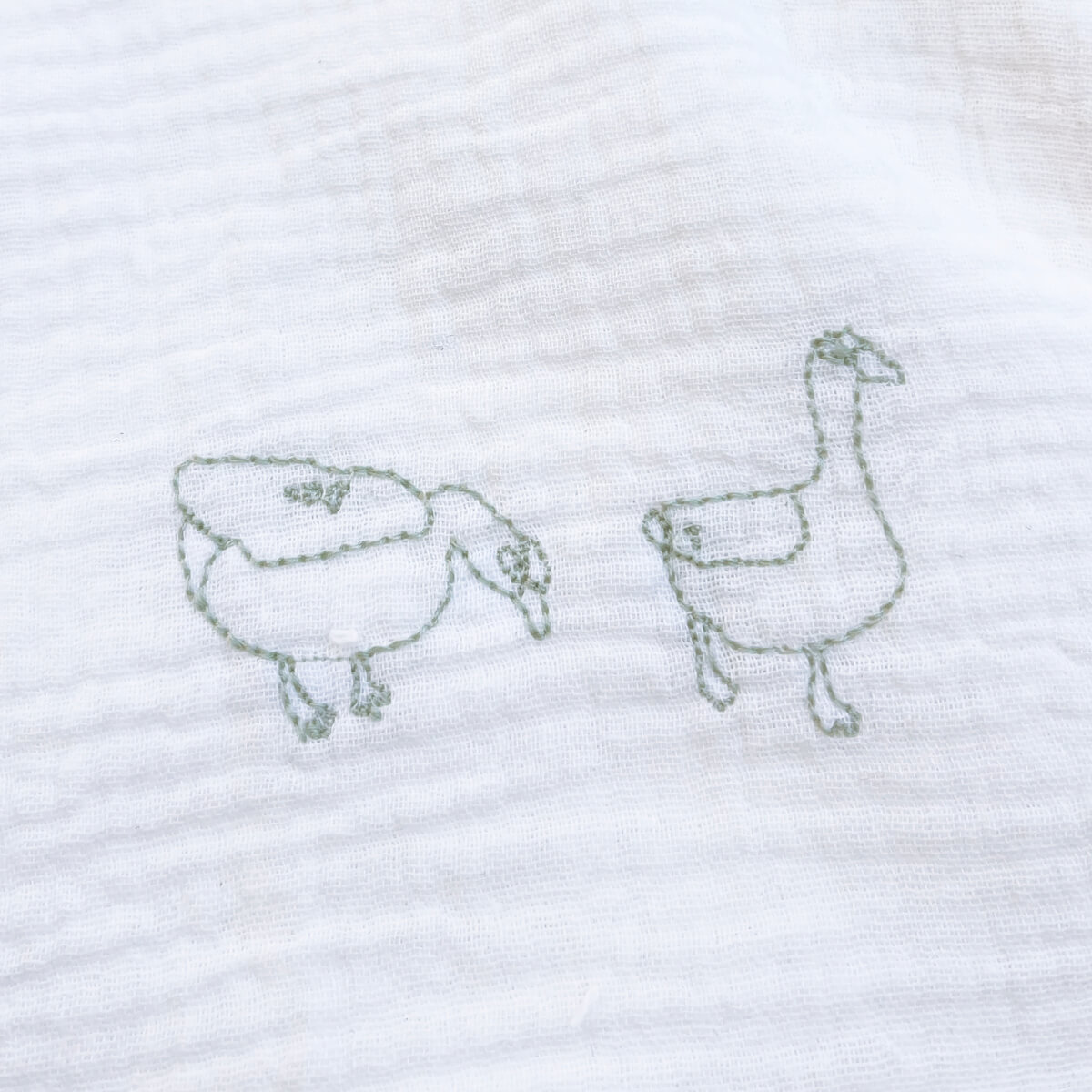 Badetuch DUCKS bestickt blau 70x70 cm