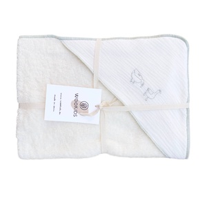 Badetuch DUCKS bestickt blau 70x70 cm