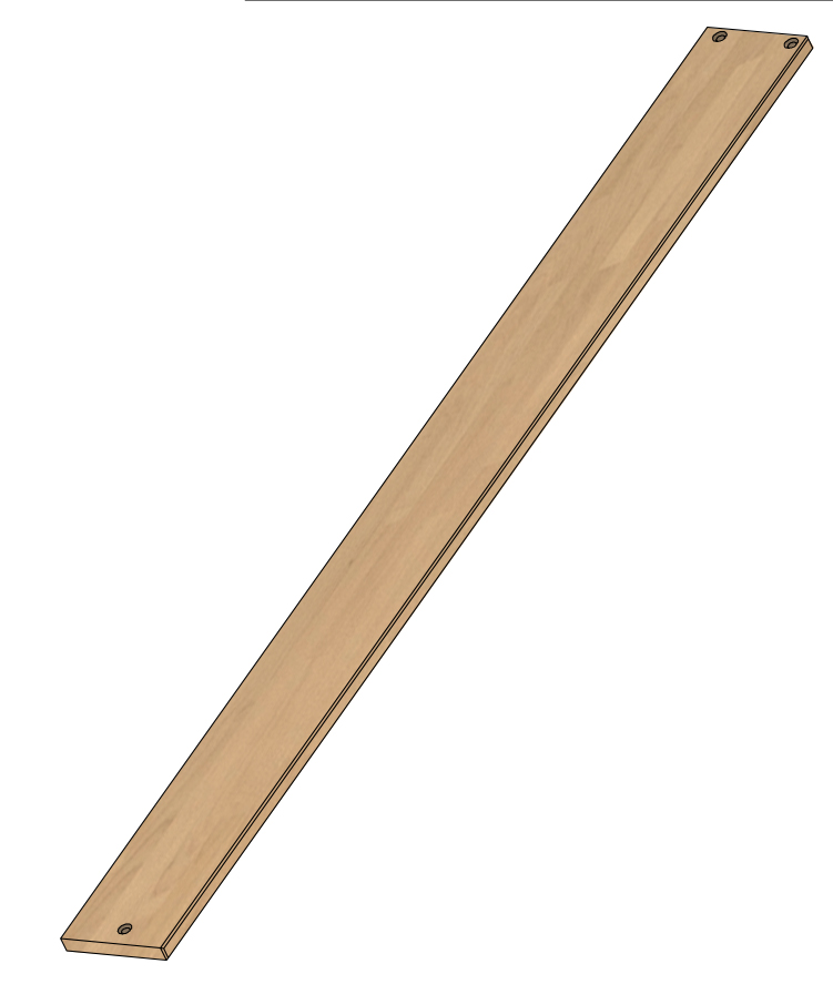 Barrière de sécurité frontale 13,8x93,6cm pour lit MONTESSORI DESTYLE de Breuyn naturel