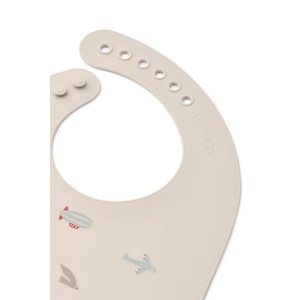 Bavoir silicone-par 2 TILDA Liewood Aviator ecru