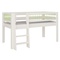 Bed Kubu mid-sleeper straight ladder DELUXE de Breuyn whitened-green