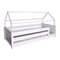 Bed low cabin Montessori side rail double KASVA beech white lacquered