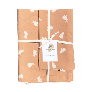 Bettdeckenbezug Kids RABBITS orange 140x200cm und Kissenbezug 50x70cm