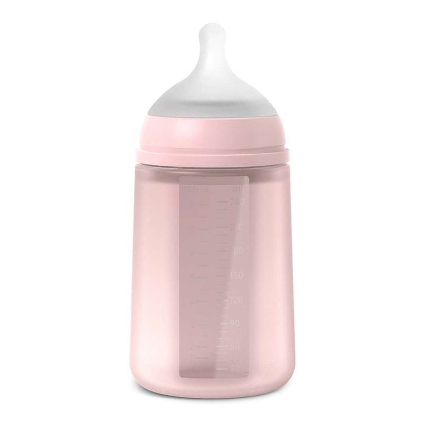 Biberon 240ml silicona fisiológica SX Pro SOFT FM Suavinex Rosa I3