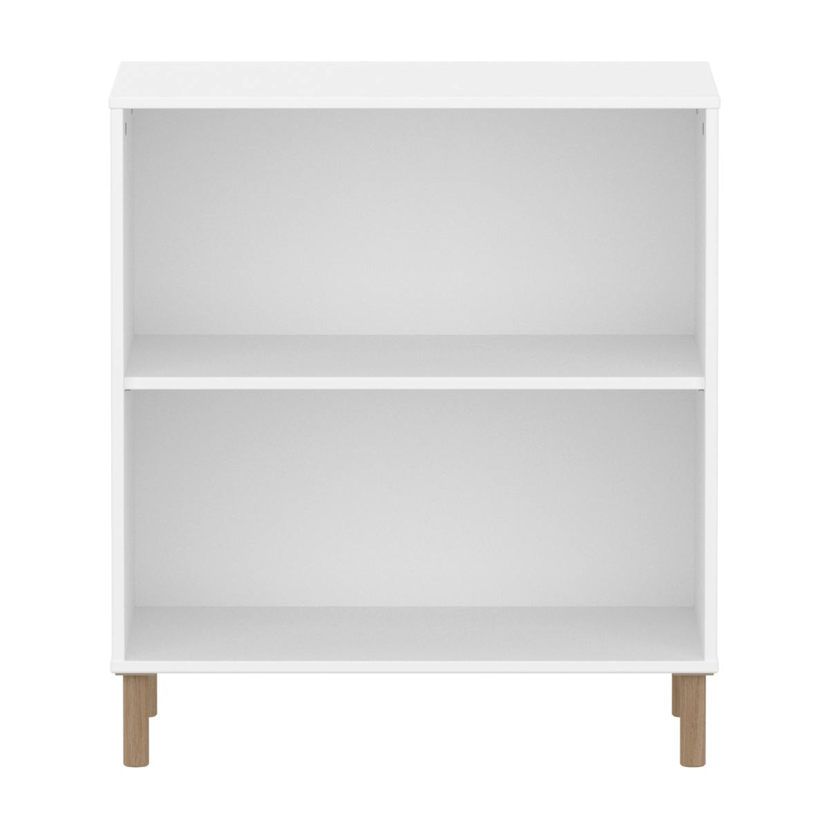 Bibliothèque avec pied 1 tablette SAGA Flexa blanc oak
