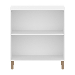 Bibliothèque avec pied 1 tablette SAGA Flexa blanc oak