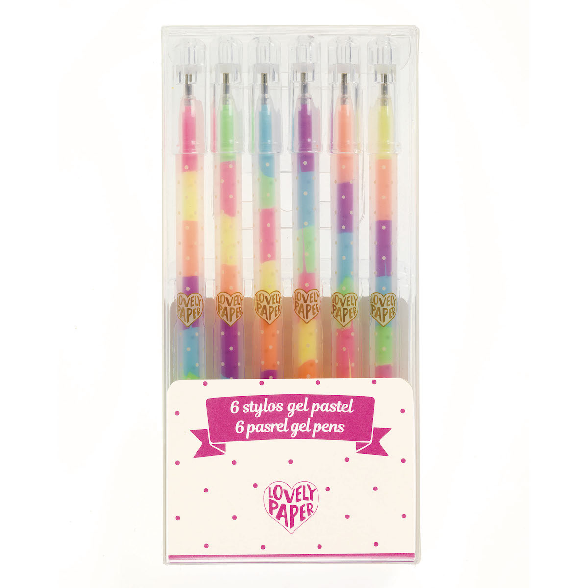 Bolígrafos gel 6uds PAPETERIE Djeco pastel