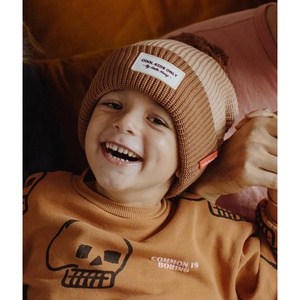 Bonnet 9-18m Block Coffee Hello Hossy