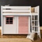 Cama alta KASVA textil Bobble rosa