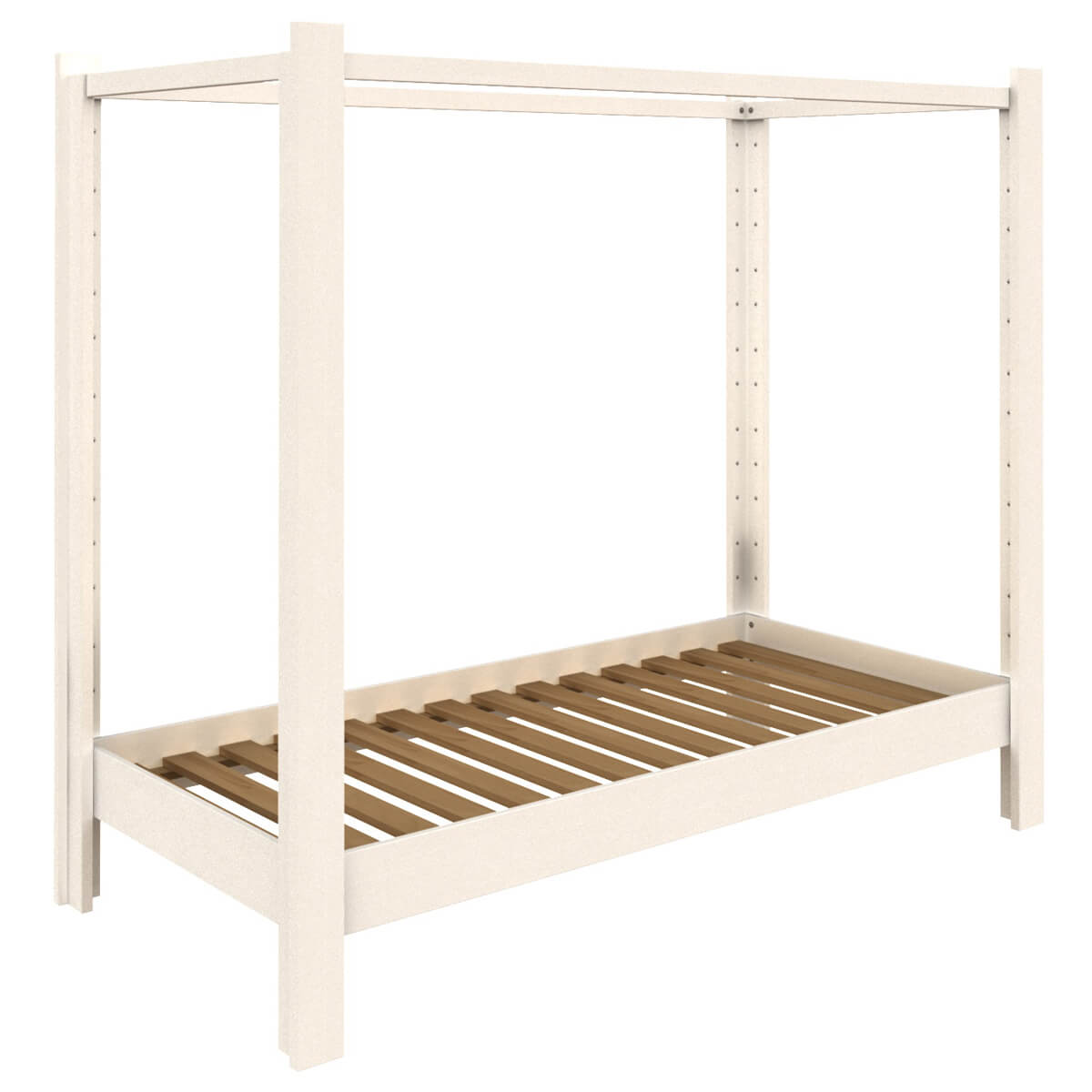 Cama con dosel 90x200cm DESTYLE de Breuyn tintada en blanco