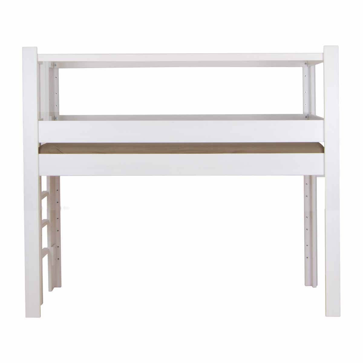 Cama evolutiva 90x200cm 5 en 1 escalera lateral DESTYLE de Breuyn tintada en blanco