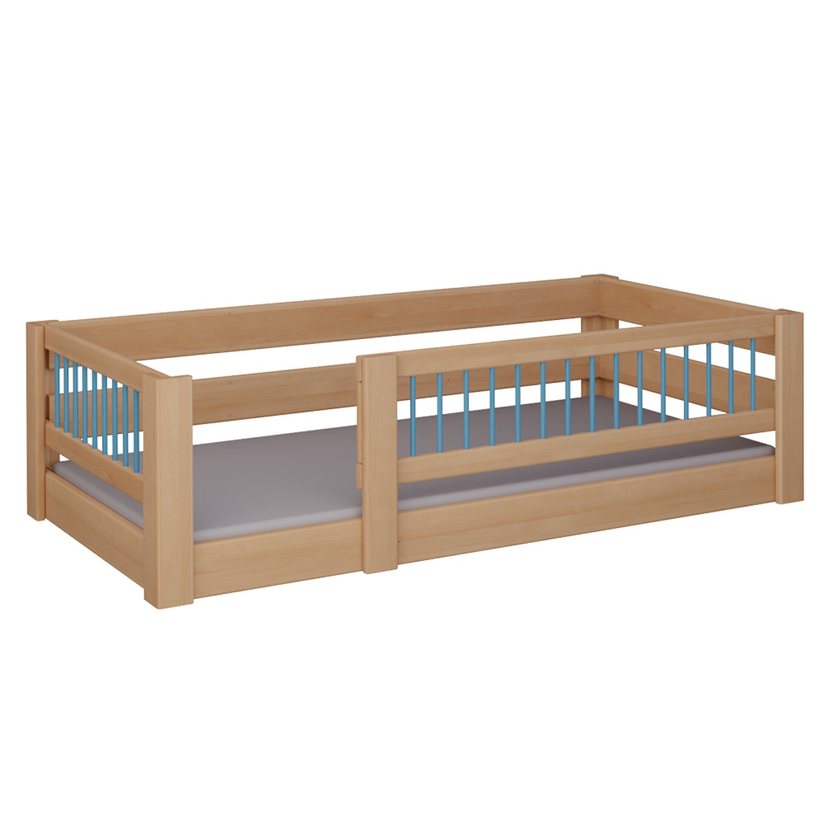 Cama Kubu baja DELUXE de Breuyn natural-azul
