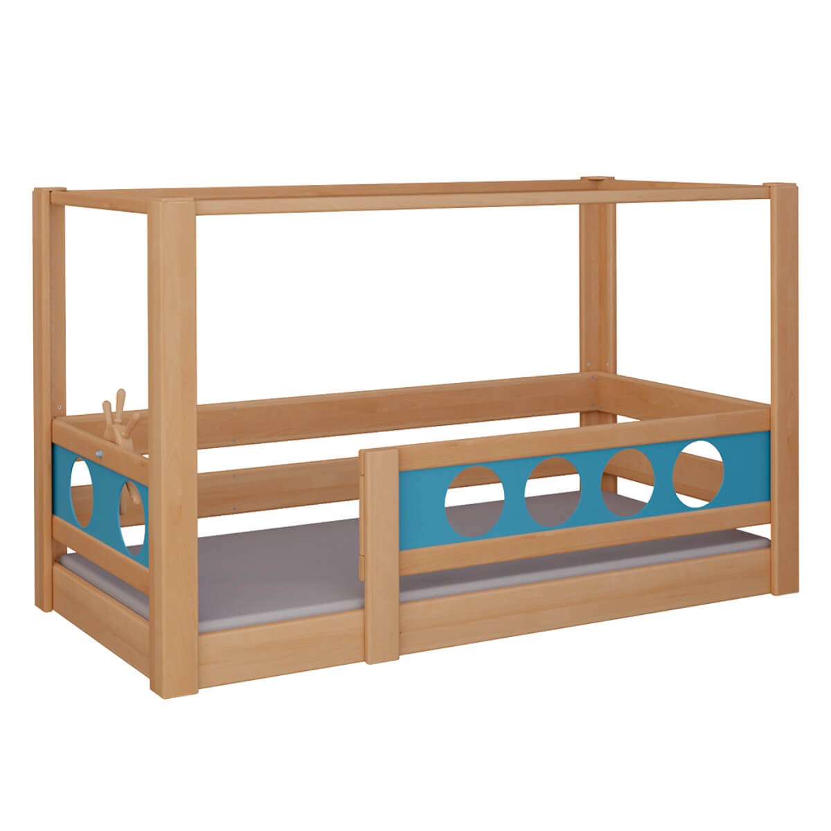 Canopy bed Pirate DELUXE de Breuyn natural-blue
