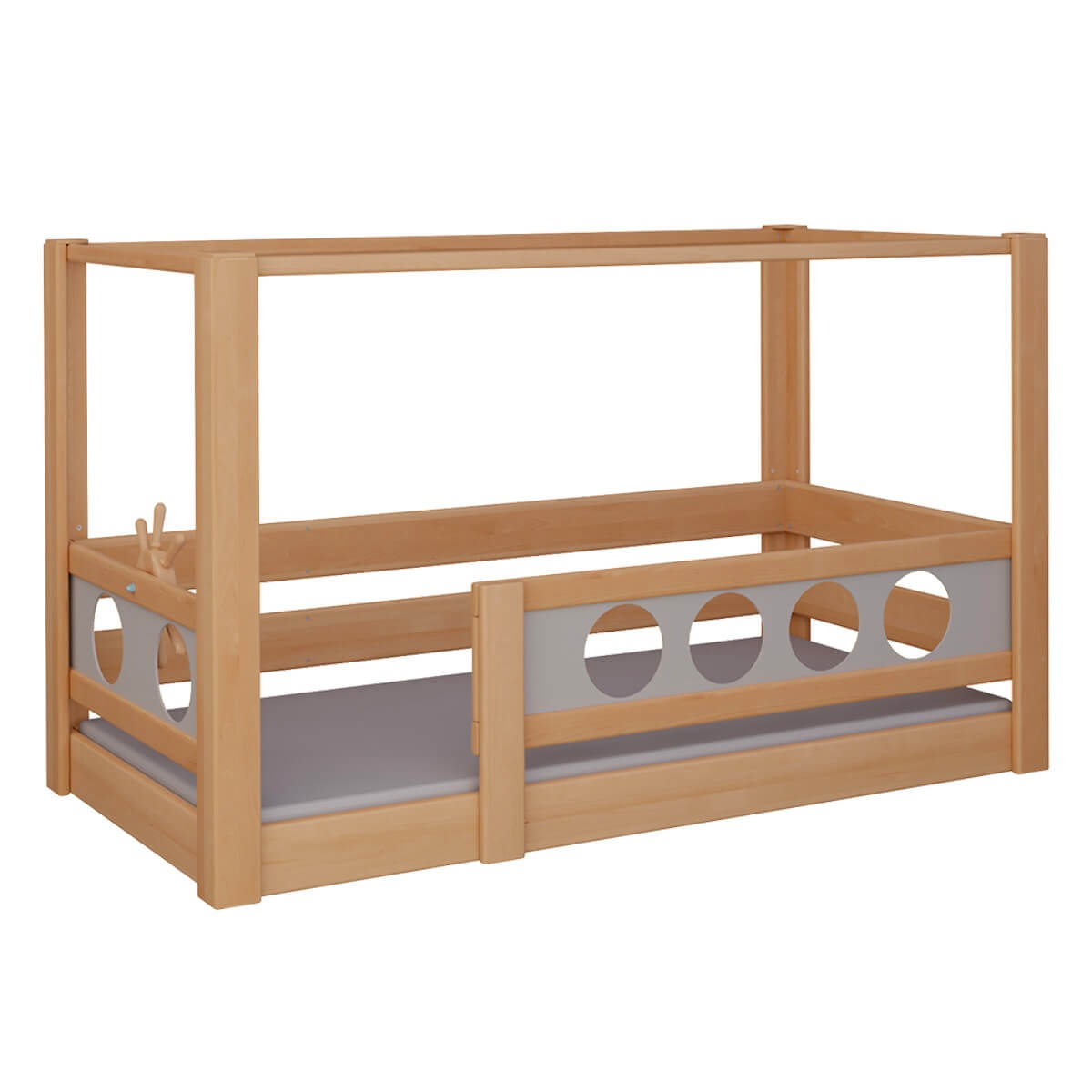 Canopy bed Pirate DELUXE de Breuyn natural- grey