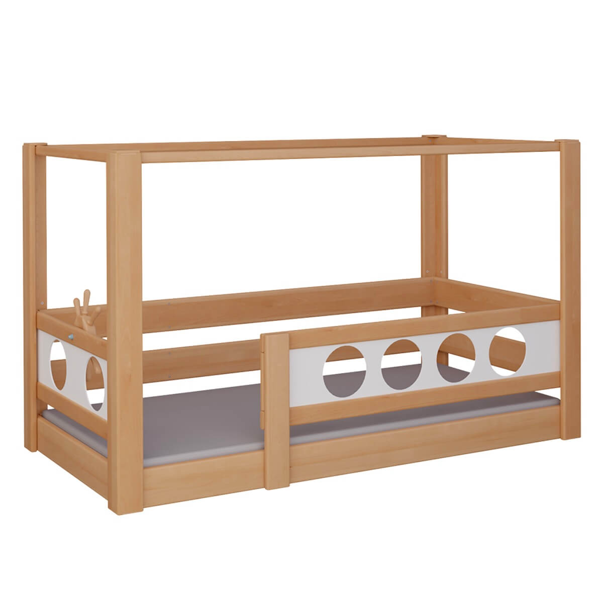 Canopy bed Pirate DELUXE de Breuyn natural-whitened