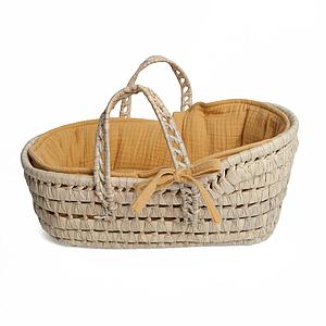 Capazo mimbre muñeca BOBBLE mostaza