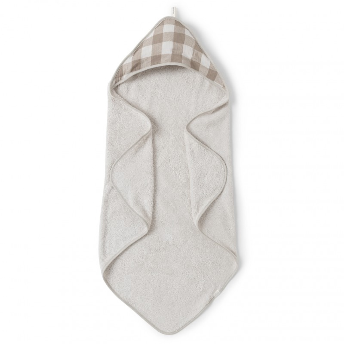 Cape de bain Babyshower vichy caramel