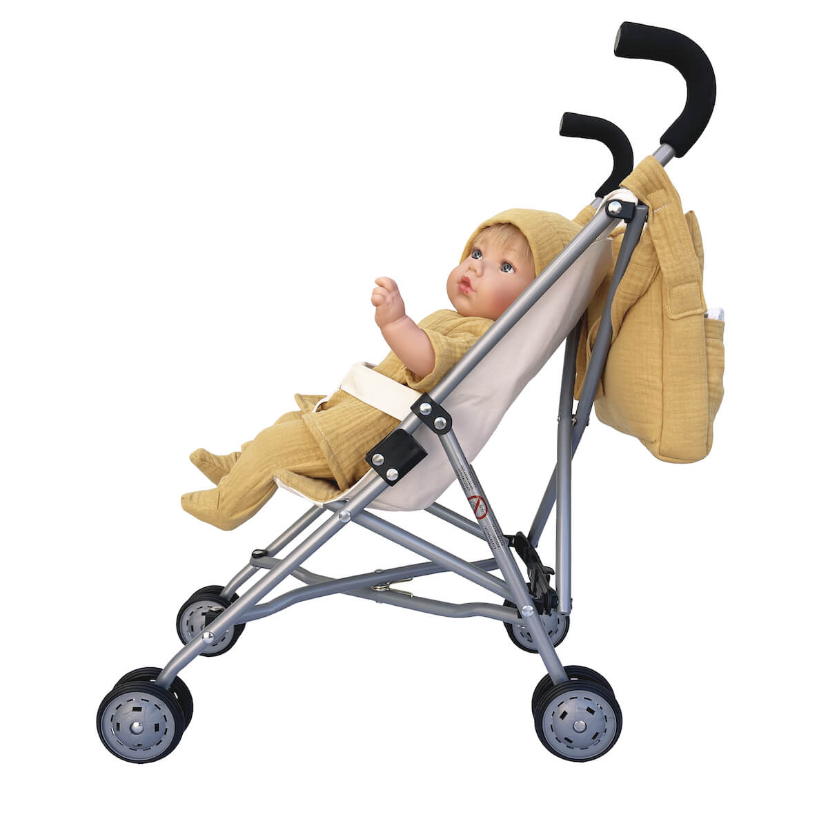 Carrito muñeca BOBBLE mostaza