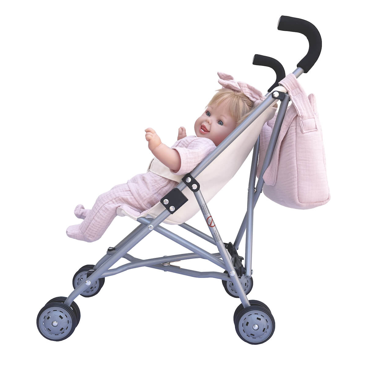 Carrito muñeca BOBBLE rosa