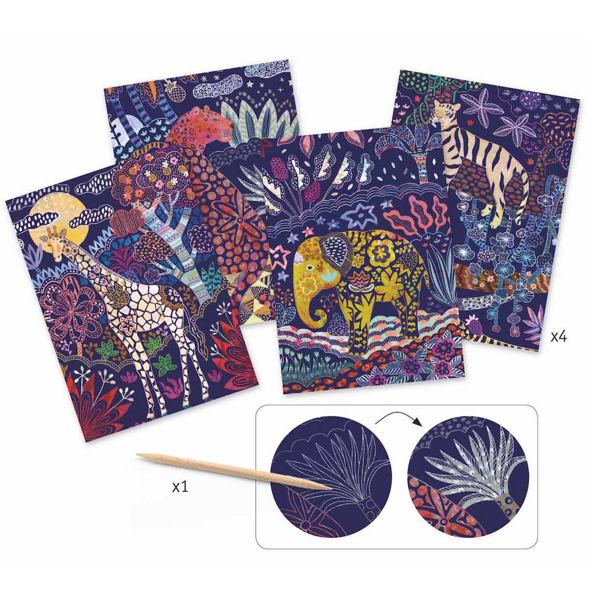 Cartes à gratter NATURE LUXURIANTE Djeco