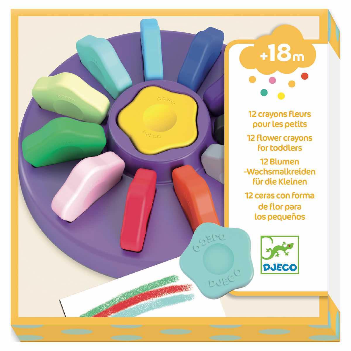 Ceras colores 12U FLORES Djeco