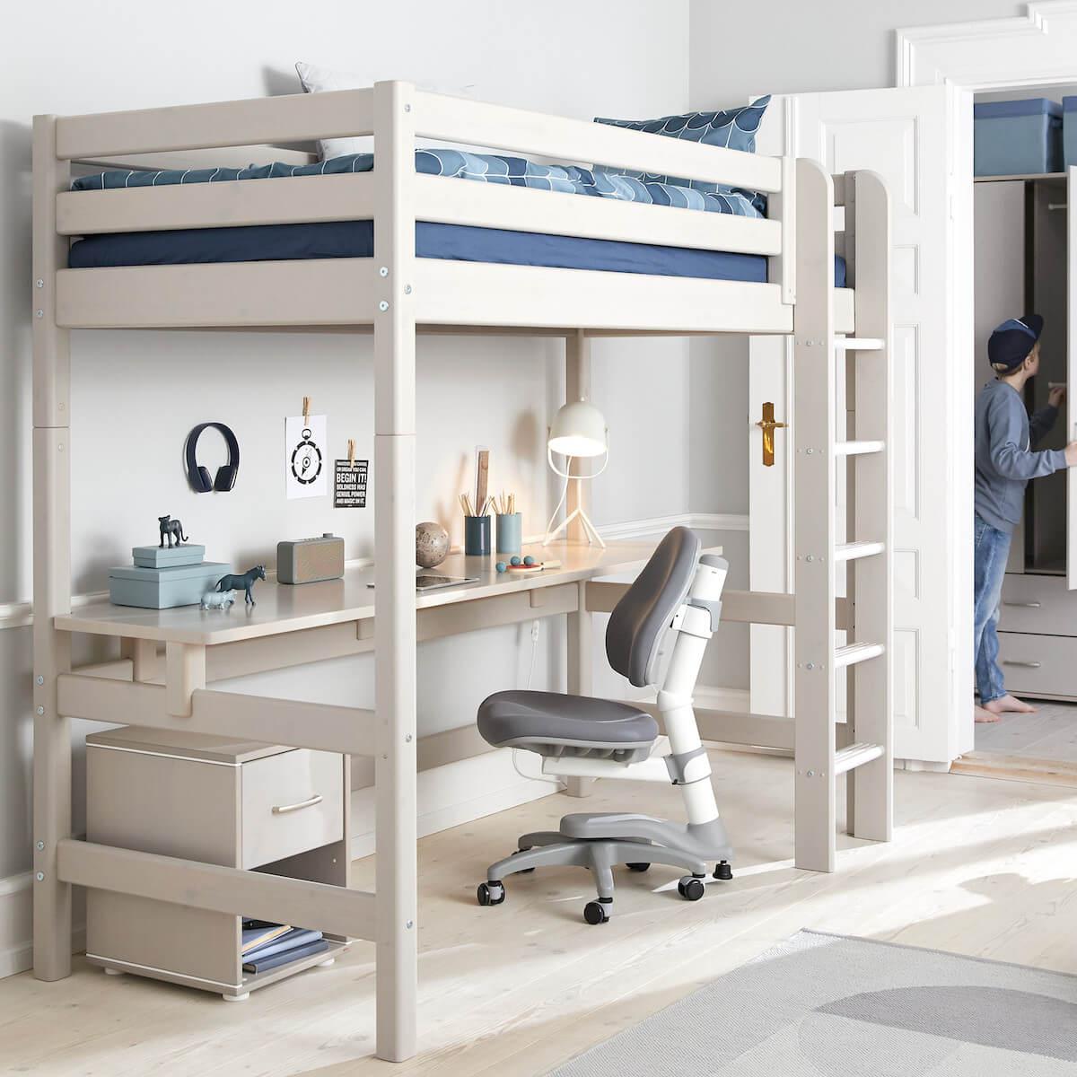 Chaise bureau 7-12Y NOVO Flexa light grey