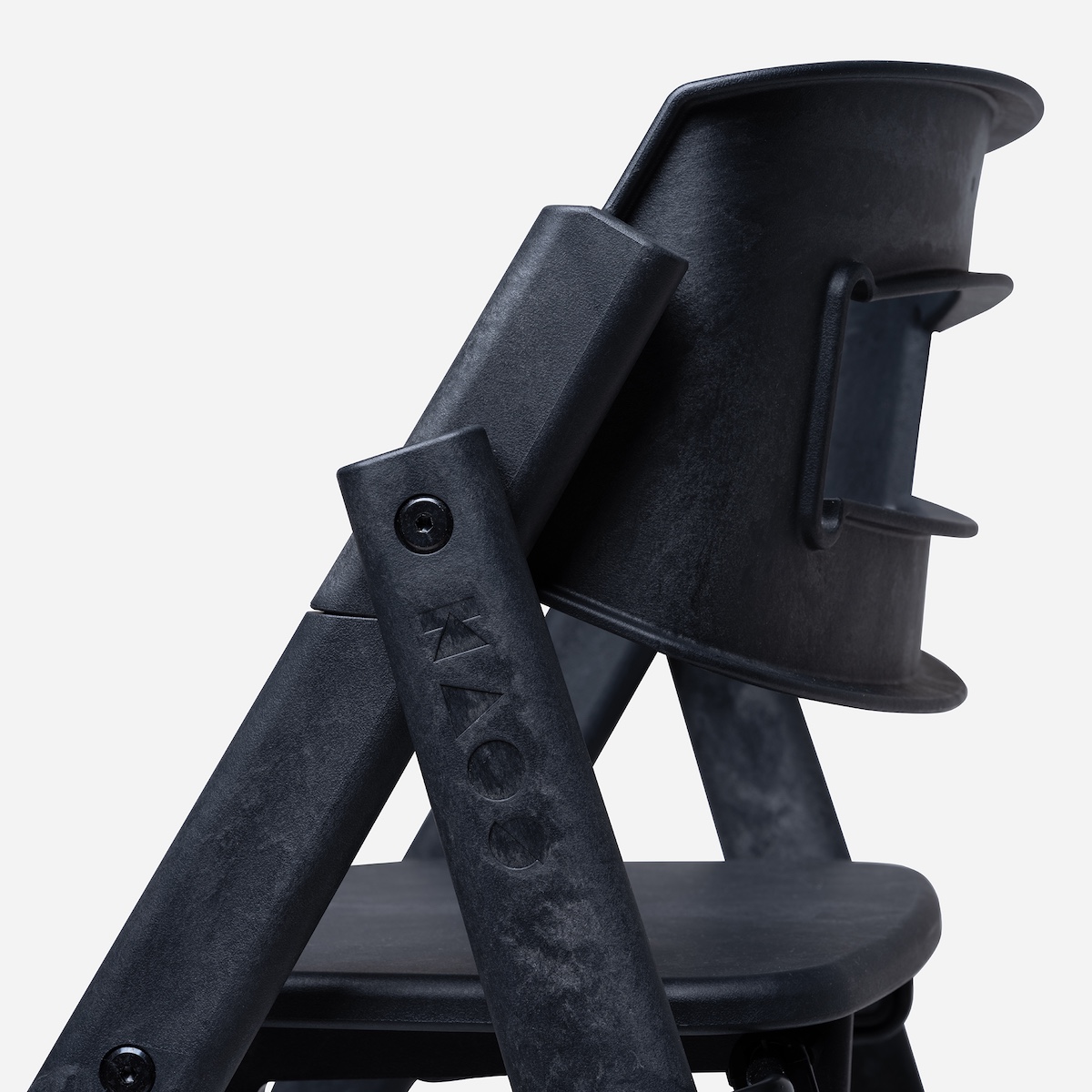 Chaise haute plastique recyclé KLAPP KAOS charcoal black