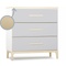 Changing table 3 drawers NADO Curve ash manhattan grey