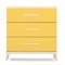 Changing table 3 drawers NADO Curve ash sunshine yellow